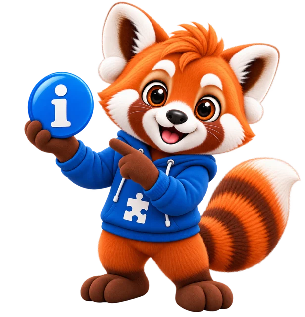 Lou, der kleine rote Panda und Maskottchen der Kids Lernwelt