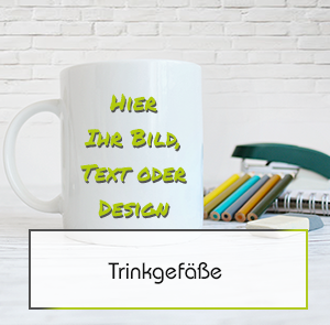 Becher, Tassen und Flaschen, personalisiert mit Ihrem Firmendesign von REWA Marketing